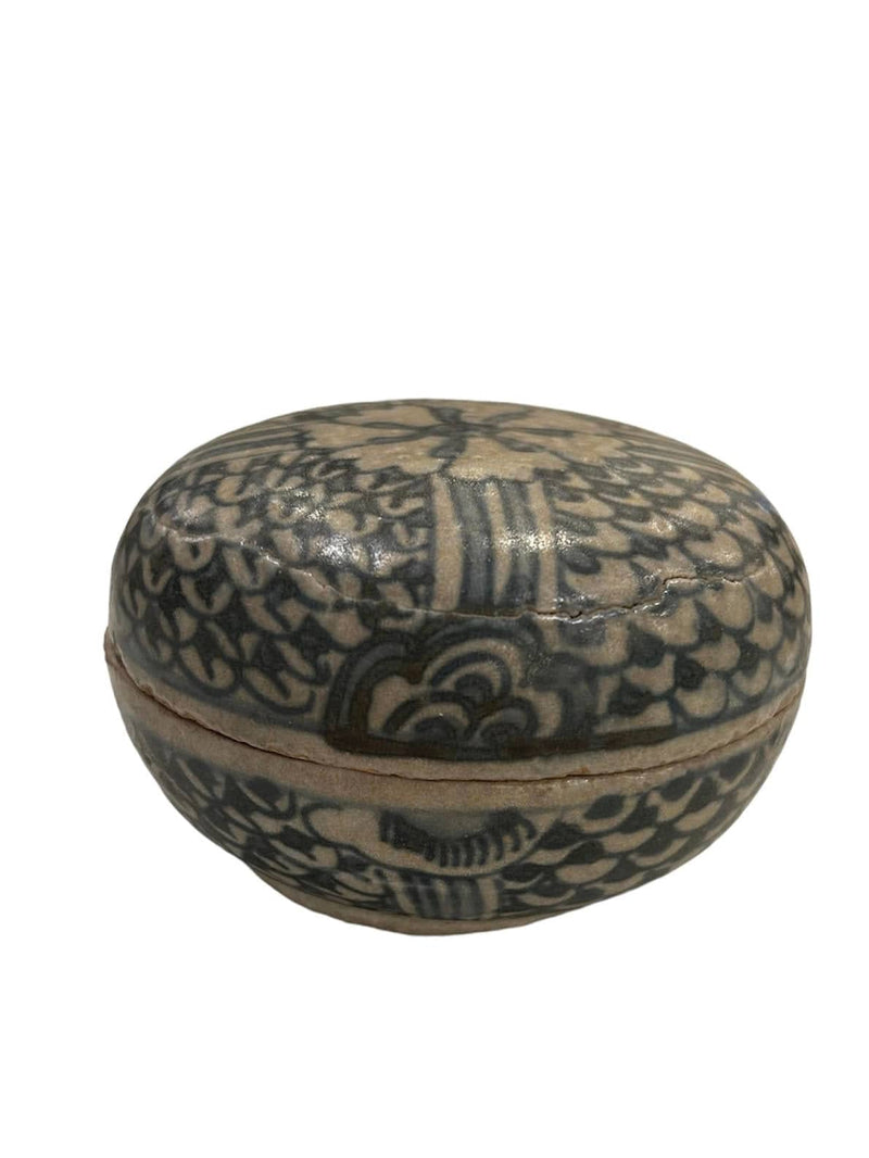 19th Century Chinese/Vietnamese Stoneware Covered Boxes - Anecdote