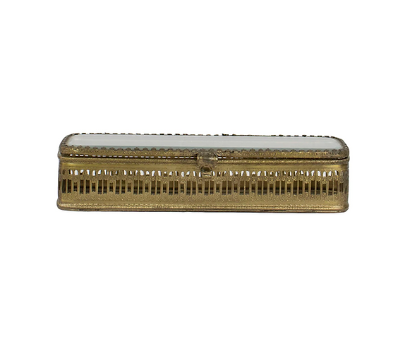 Victorian Style Brass and Glass Box
