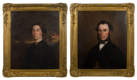 Portraits of a Man and a Woman, Antique