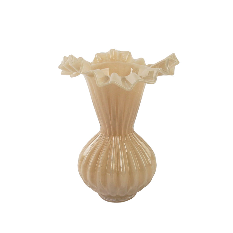 Chamgpagne Rumple Glass Vase