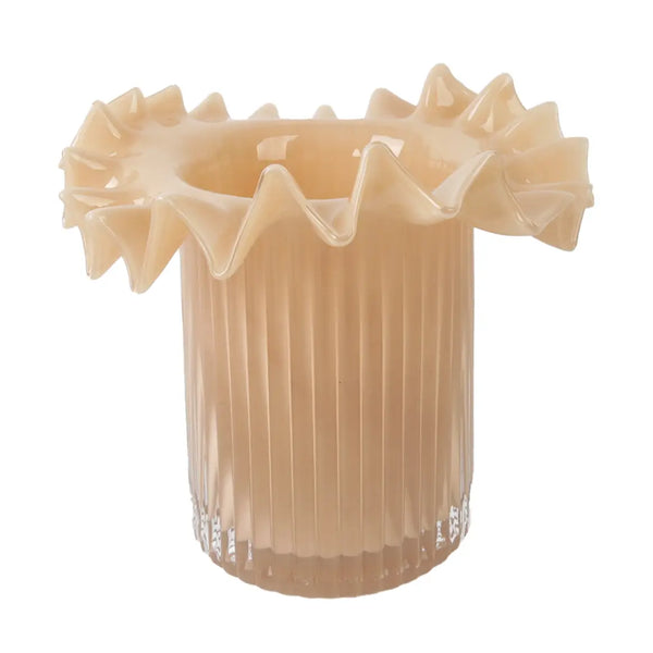 Chamgpagne Rumple Glass Vase