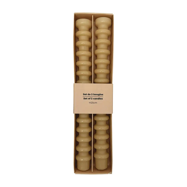 Beige Ring Candlesticks