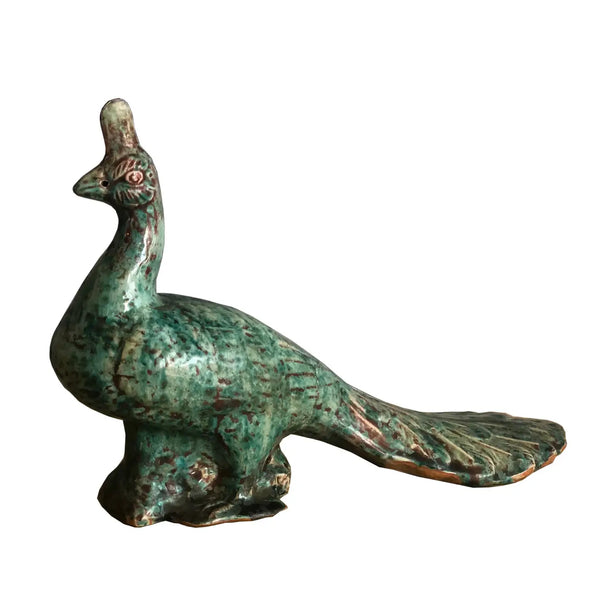 Porcelain Peacock Sculpture