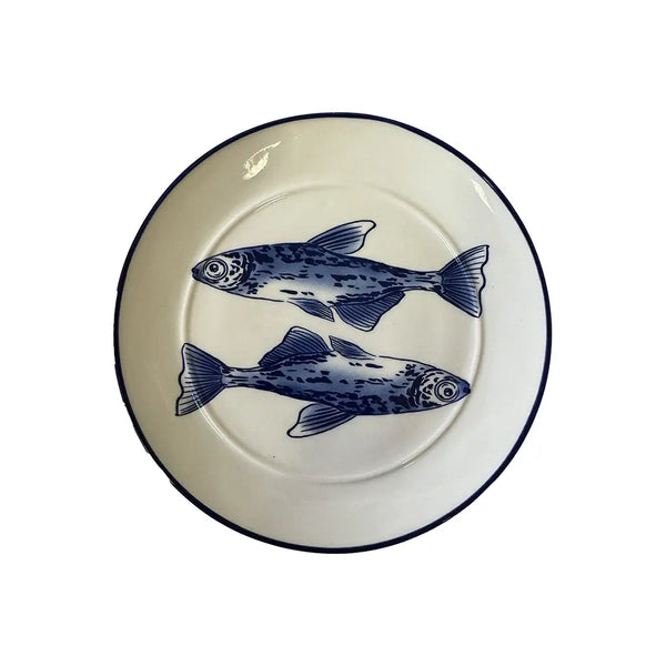 Dessert Plate with Fish Motif