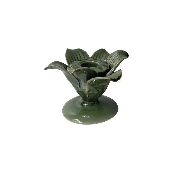 Green Leaf Candle Holder