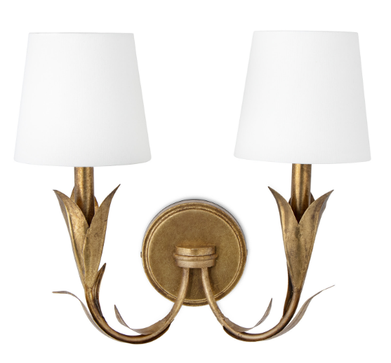 River Reed Sconce Double