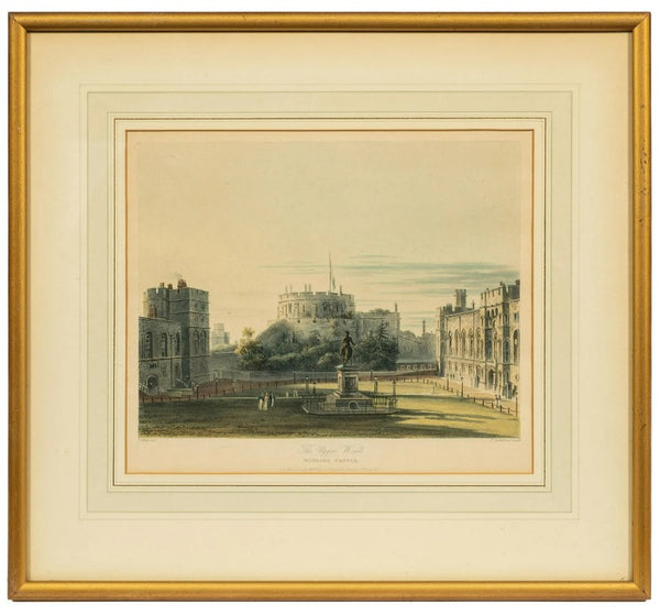 The Upper Ward Windsor Castle, Engraving, Antique Artwork