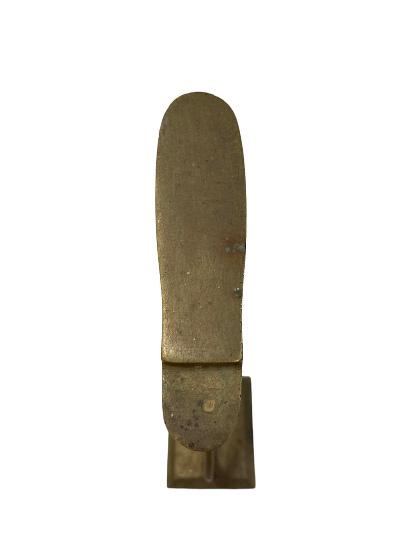 Antique Brass Cobbler's Shoe Rest - Anecdote