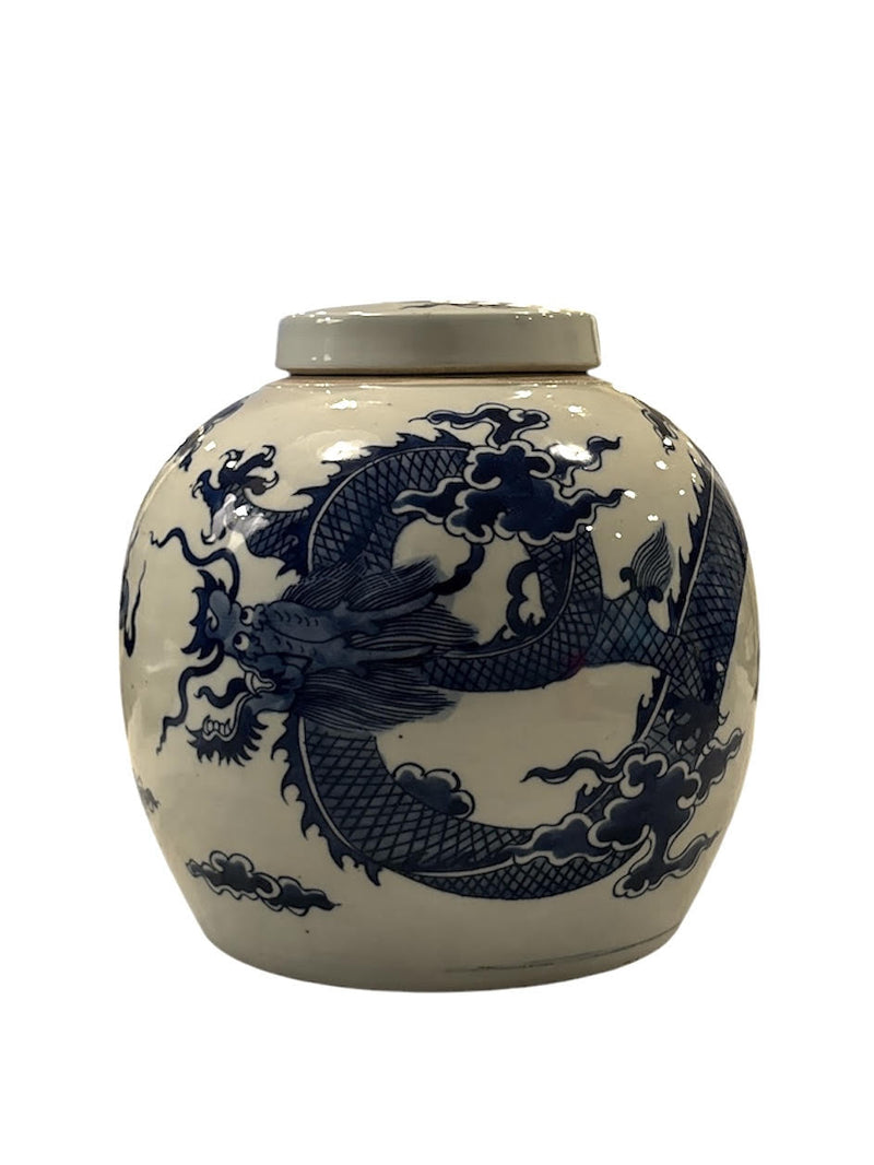 Blue & White Storage Dragon Jar - Anecdote