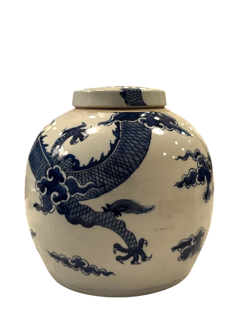 Blue & White Storage Dragon Jar - Anecdote