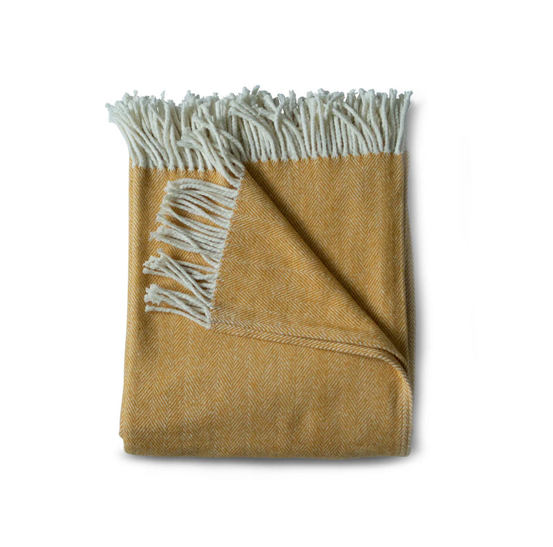 Merino Cashmere Herringbone Throw