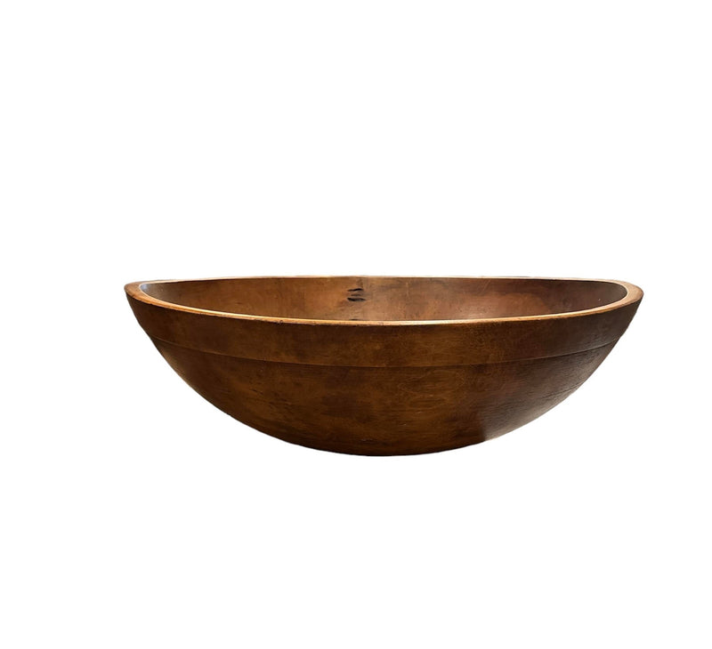Large Wooden Bowl, Vintage - Anecdote