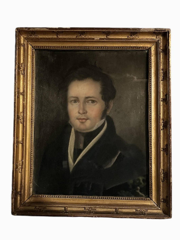 Pastel Portrait of M. Guerreau, XIXth Century Antique - Anecdote
