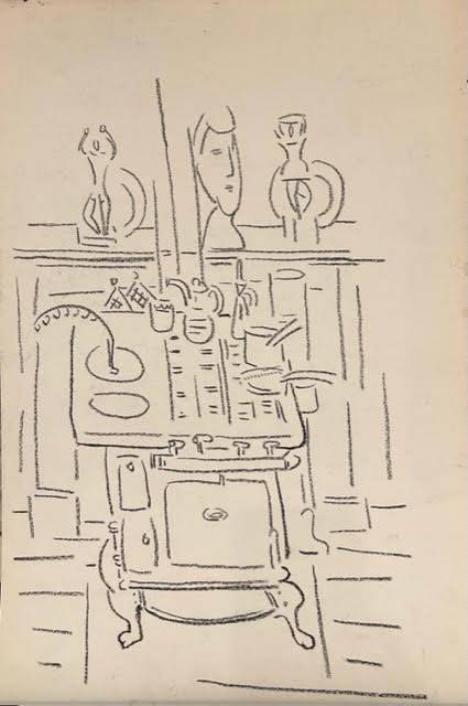 Sketchbook Artwork by Achi Sullo, Vintage, Unframed - Anecdote