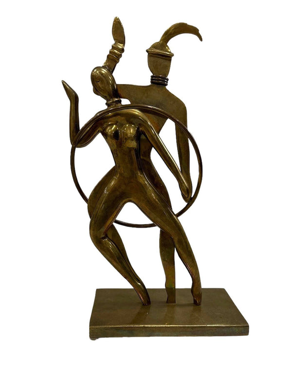 Two Dancing Figures, Brass - Anecdote
