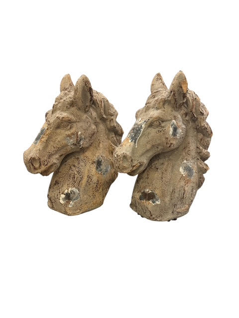 Rustic Concrete Horses