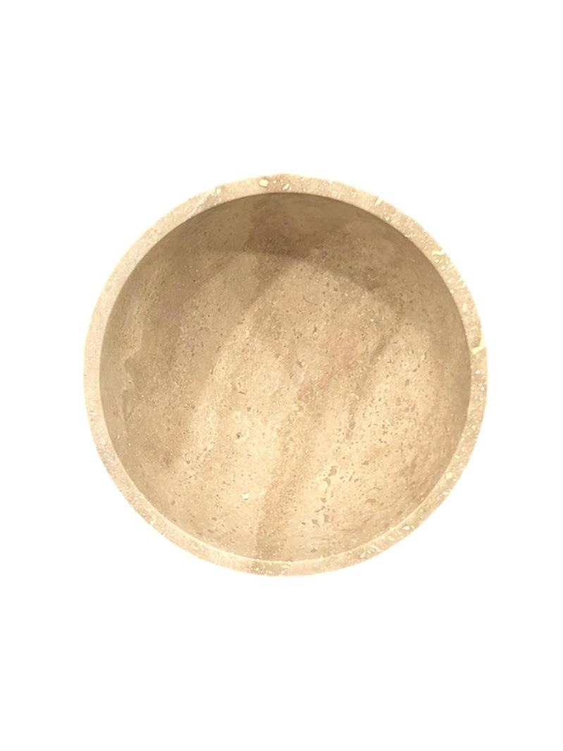 Travertine Pedestal Bowl