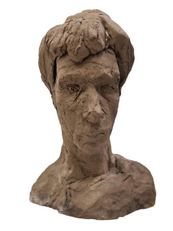 Bust of a Man, Sculpted of Clay