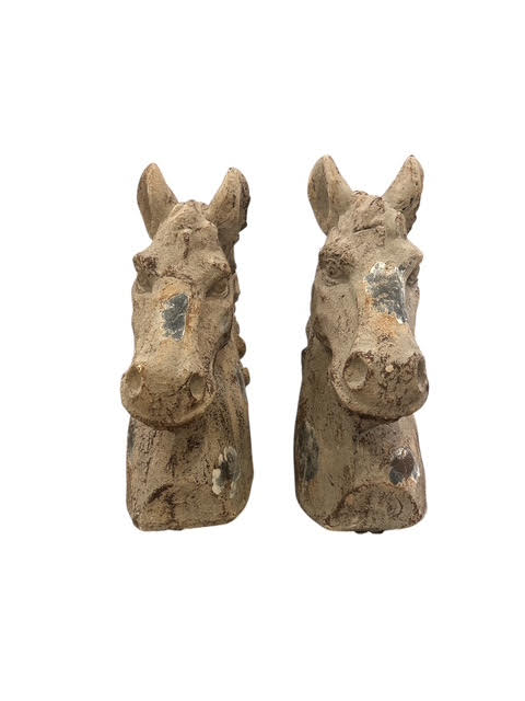 Rustic Concrete Horses