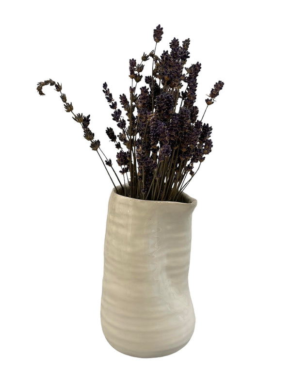 Tegan 6" White Ceramic Vase