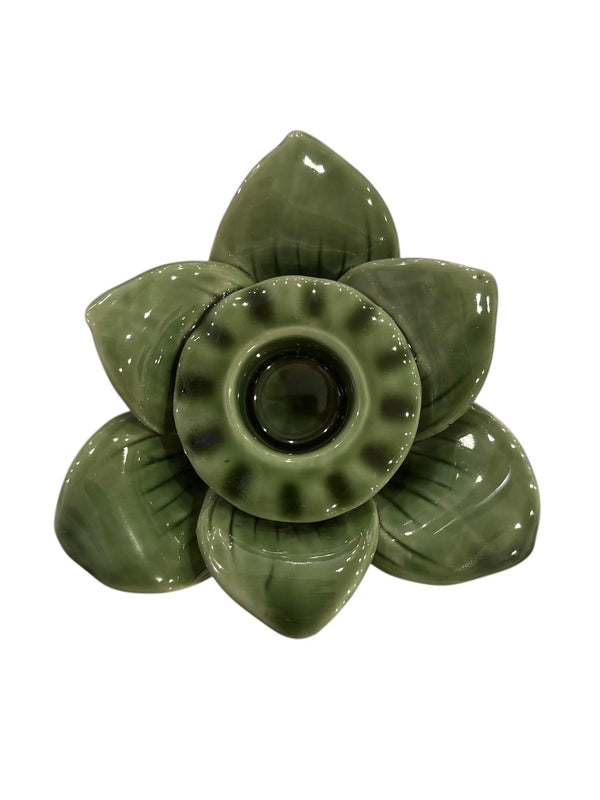 Green Leaf Candle Holder