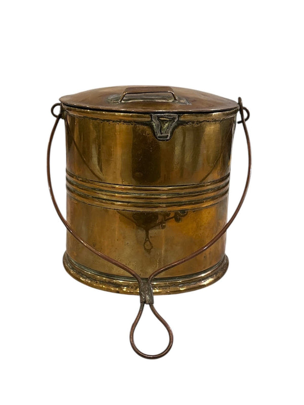 Vintage Hanging Brass Bucket