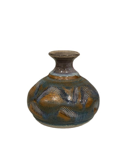 Narrow Neck Pottery Vase, Vintage