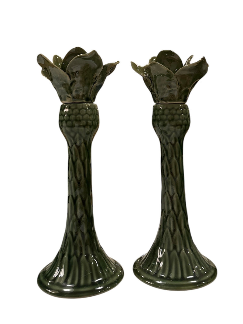 Palm Tree Ceramic Candle Holder