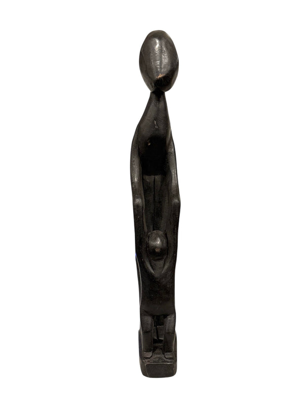 Carved Statue of Woman and Child