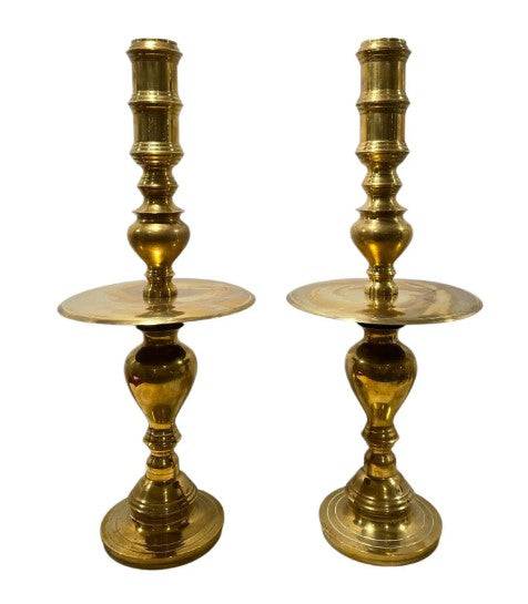 Vintage Brass Floor Candle Holder - Anecdote