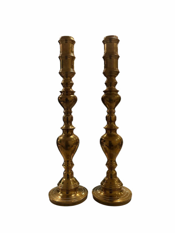 Vintage Brass Floor Candle Holder - Anecdote
