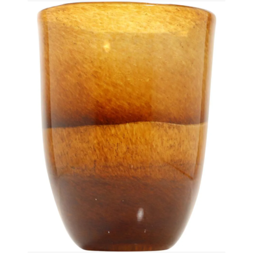 Brown Cut Glass Vase