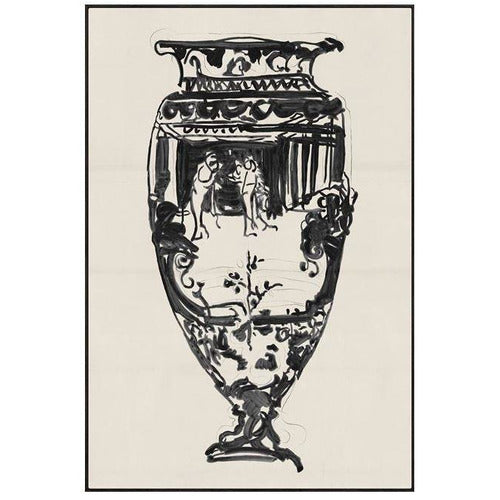 Cheret Vase II Framed Print
