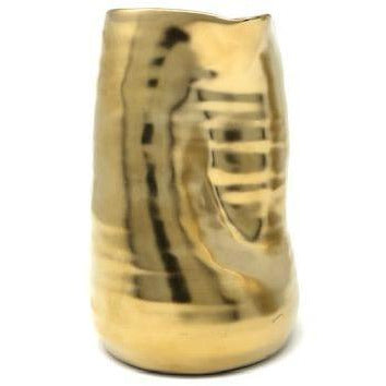 Tegan 6" Matte Gold Ceramic Vase