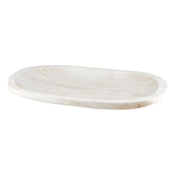 White Washed Wood Plater