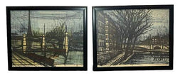 Bernard Buffett Canal Scene Prints, Signed - Anecdote