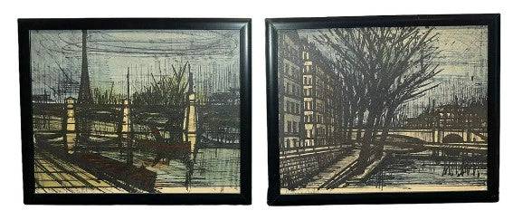 Bernard Buffett Canal Scene Prints, Signed - Anecdote