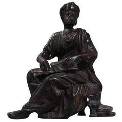 Cast Bronze Scholar Sculpture, 19th Century - Anecdote