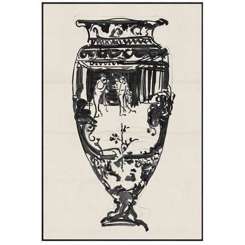 Cheret Vase II Framed Print - Anecdote