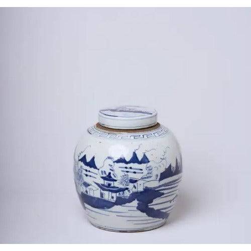 Riverine Lidded Round Storage Jar - Anecdote