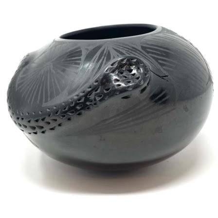 Round Blackware Snake Bowl, large - Anecdote