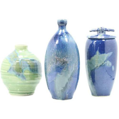 Studio Art Pottery Glazed Vases - Anecdote