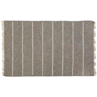 Warby Light Grey Wool Doormat-Bedding and Linens-Anecdote