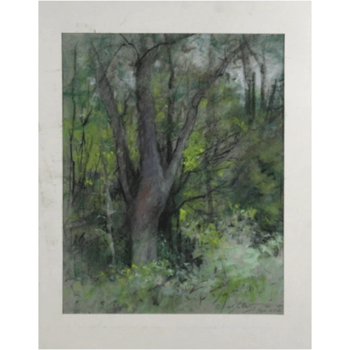 WILLIAM J SCHULTZ, Estate Painting pastel, Landscape, Signed - Anecdote